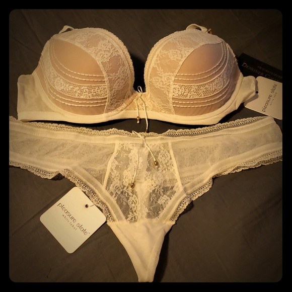 NWT Pleasure State White Label Bridal Set - Picture 1 of 7